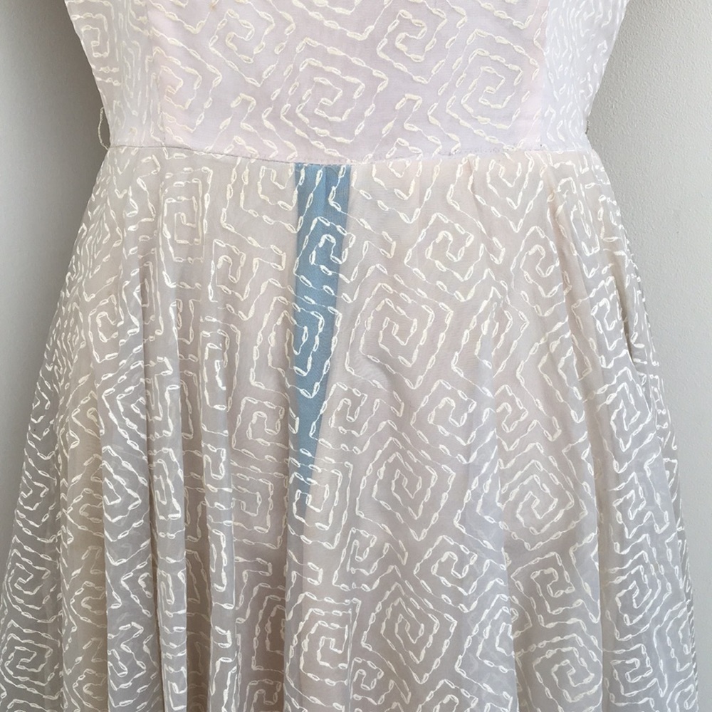 Vintage Flocked Dress - Picture 4 of 7